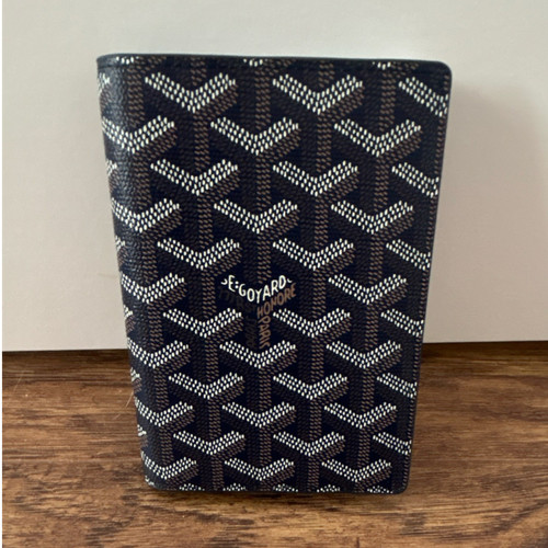 Goyard leather wallet navy - wallet,