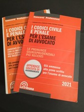 I Codici Civile e Penale - per l'Esame di Avvocato - 2020 + Appendice 2021 -