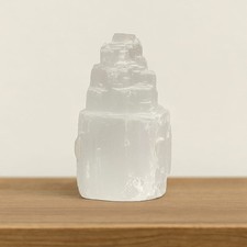 Torre in Selenite 5 cm – Cristallo naturale del Marocco – Pietra della luna 