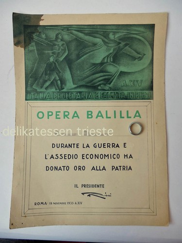 Fascismo opera ballila - fascismo, oro