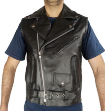 Gilet vera pelle smanicato