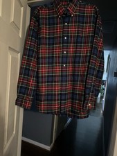 Polo Ralph Lauren uomo taglia L vestibilità classica quadri multicolore camicia manica lunga