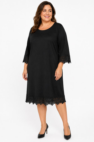 Catherines black lace trim - black,