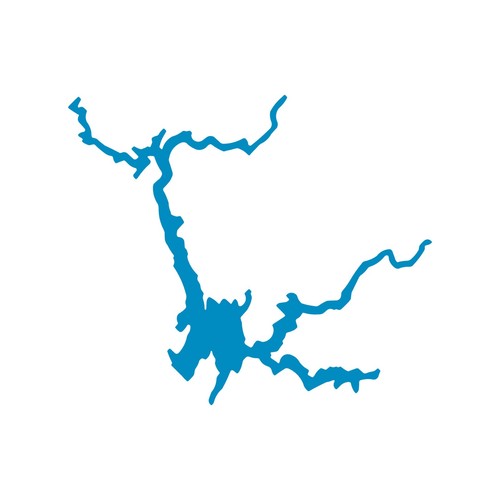 Adesivo lake oroville contorno - adesivo,