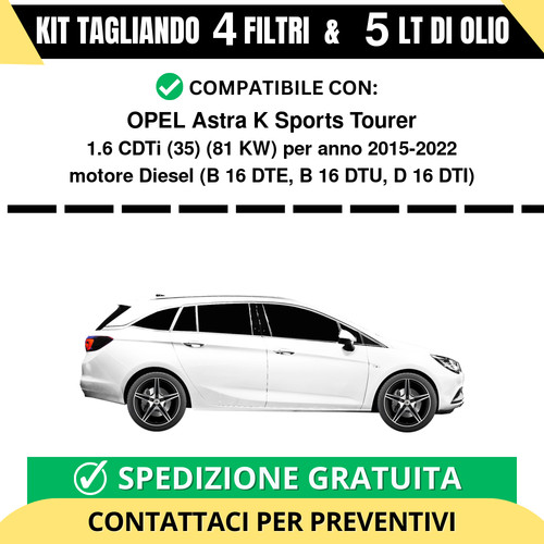 Tagliando per opel astra - per, k