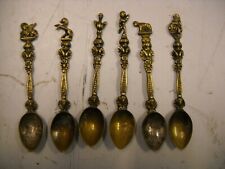 Lotto N.6 Cucchiaini Vintage Figure Varie