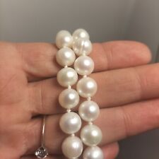 Collana di PERLE DI MARE COLTIVATE  Chiusura in Oro Bianco 750 (18kt)