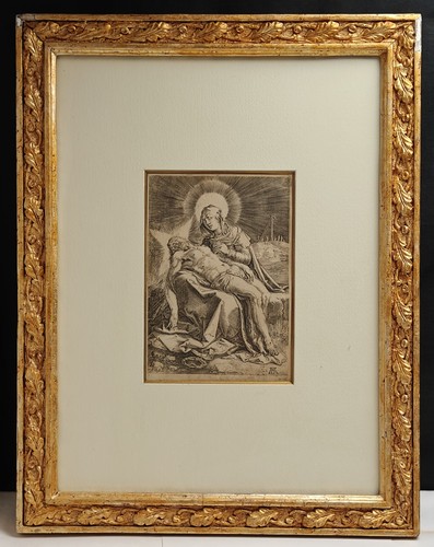 Antica incisione pietà - antica,