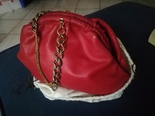 Pochette di vera pelle rossa vintage