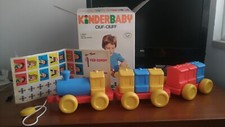 Trenino Treno Kinder baby giocattolo anni 70/80 integro in scatola con adesivi