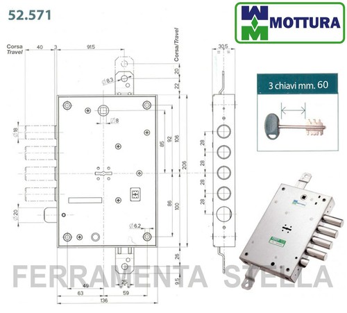 Serratura infilare mottura - serratura,
