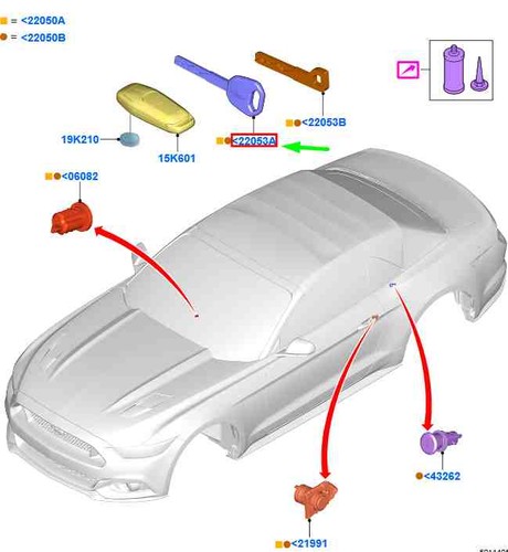 Chiave ford mustang mk6 - chiave,