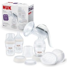 NUK tiralatte manuale | Cuscinetto in morbido silicone | Leva ergonomica | 2 x b