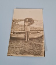 SPIAGGIA con BARCA  FOTO D'EPOCA