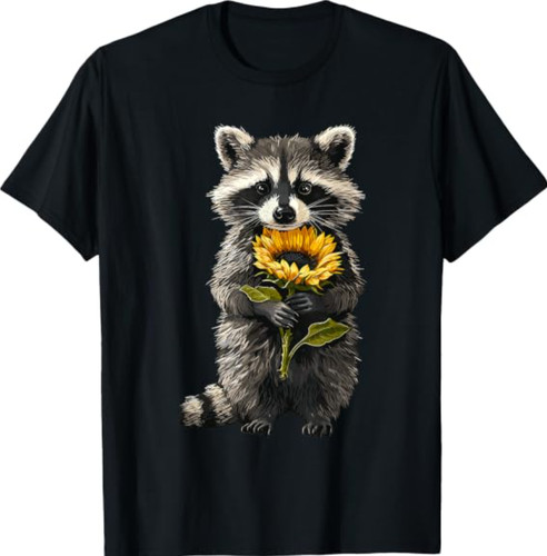 Maglietta raccoon holding - maglietta,