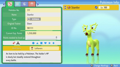 Shiny stantler 6ivs pokemon - shiny,