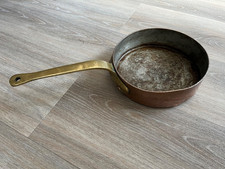 heavy old copper and brass pan
