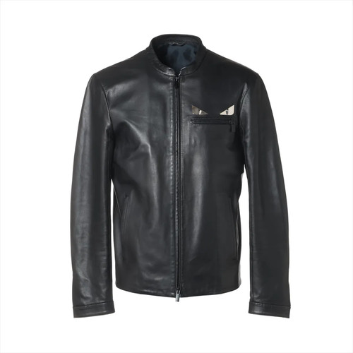 Fendi monster giacca pelle - di,