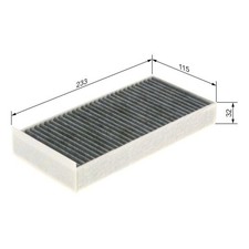 Filtro Aria Abitacolo Bosch 1987435582 per Bmw Mini