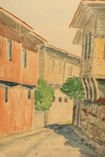 Antico dipinto ad acquerello