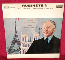 SAINT-SAENS FRANCK RUBINSTEIN PIANO CONC. UK 1959 RCA SB-2023 STEREO RARE LP