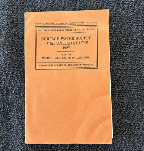 1931 usgs surface water supply - usgs,