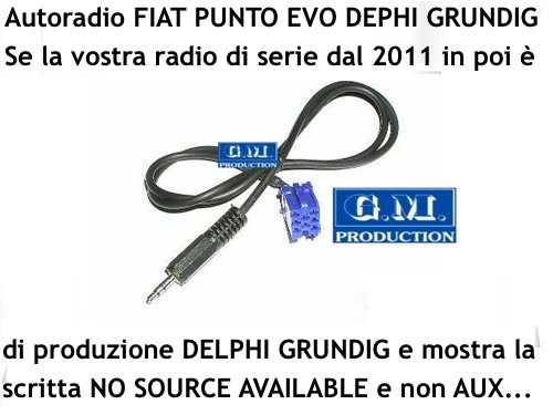 Cavo aux mp3 fiat panda - aux,
