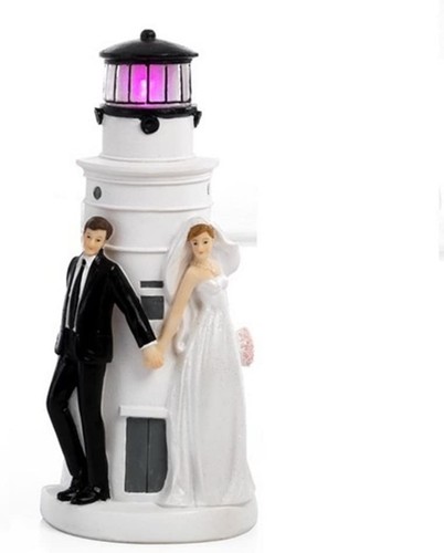 Cake topper sposi faro - e,