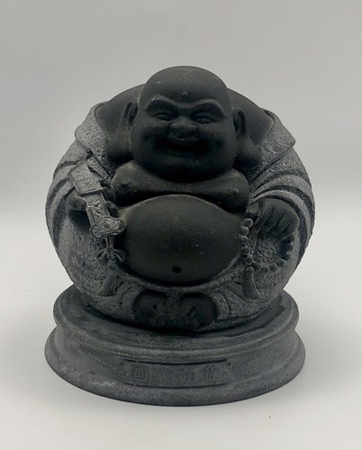 Laughing buddha statuette - laughing,