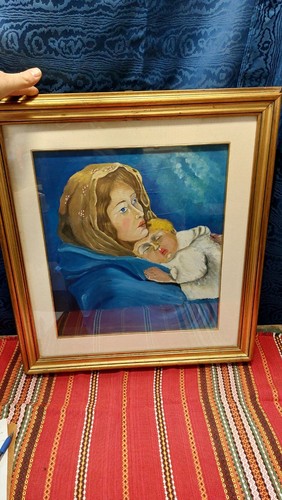 Dipinto anni madonna con il - dipinto,