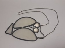 LENTE di INGRANDIMENTO antica con catenella RARO Old Magnifying Glass with chain