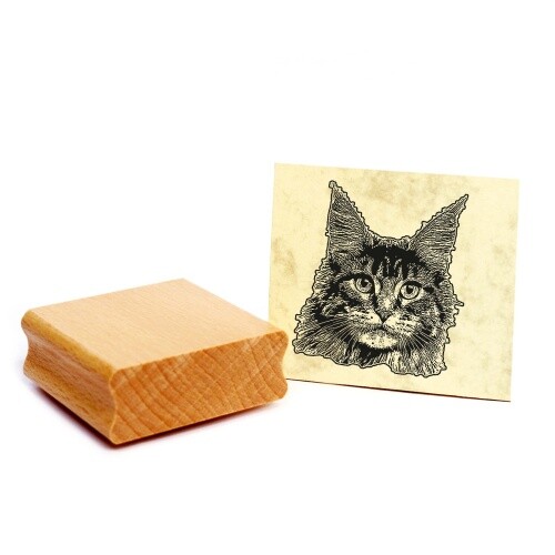 Timbro motivo maine coon - motivo,