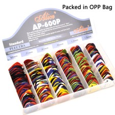 Lotto 100 pezzi plettri chitarra Alice AP-P liscio ABS multi spessore colori misti