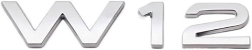 Abs chrome noir w12 lettres - noir,