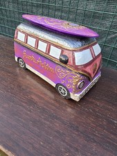 Modellino Volkswagen Van Trasporter Fatto A Mano in Legno Salvadanaio