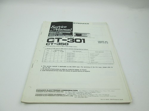 Pioneer manuale servizio - pioneer,