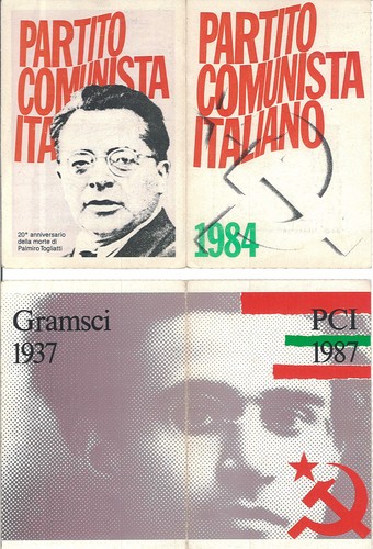 Tessere pci anni 1984 - 2, e