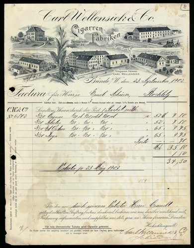 Fattura bünde 1902 - bünde, w.