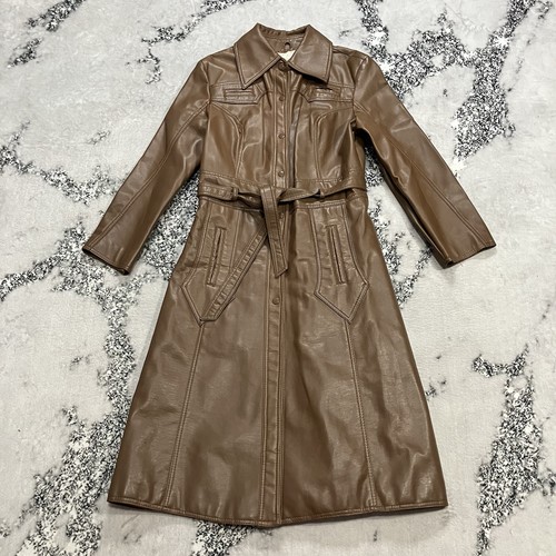 Trench coat vintage ecopelle