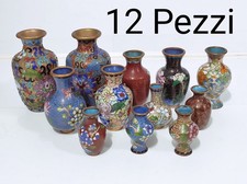 Vasi Cloisonne lotto di 12