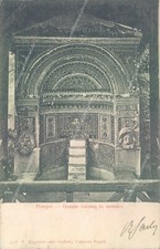 aa174 cartolina pompei grande fontana in mosaico provincia di napoli