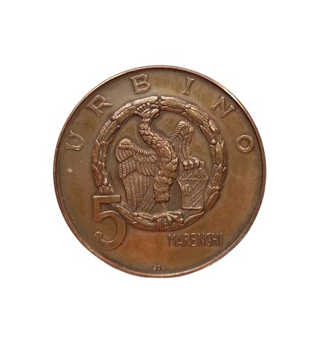Medaglia italia urbino - italia, 5