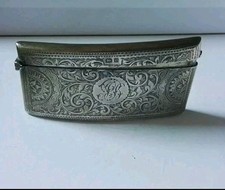 Astuccio curvo card edoardiano Birmingham 1904