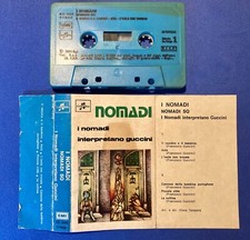 I NOMADI INTERPRETANO GUCCINI Rara MC PRIMA STAMPA AZZURRA Francesco NOMADI SQ 