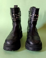 Stivaletti Donna Neri ZARA Chiusura con zip - Borchie - Numero 33