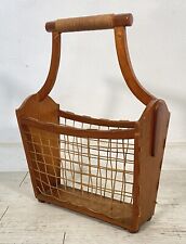  PORTARIVISTE CON MANICO LEGNO PALISSANDRO CORDA DESIGN MID CENTURY ANNI 50 OLD