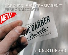 400 Card PVC SEMI TRASPARENTE  personalizzata stampa in nero personalizzate