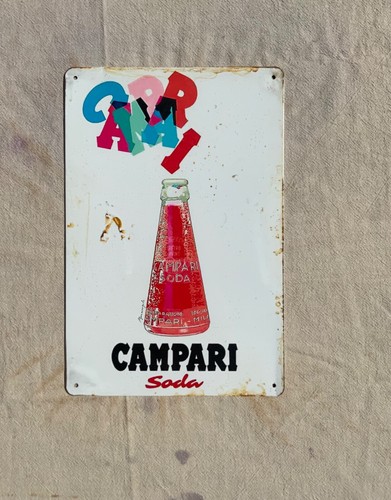 Insegna metallo campari - in, metallo,