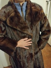 Pelliccia Artigianale Su Misura Di Vero Visone Selvaggio Marrone Scuro