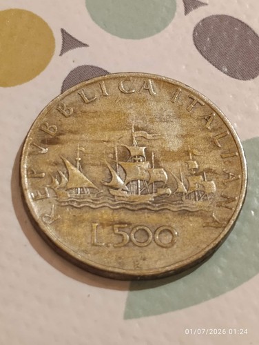 Moneta 500 lire - lire, 1960
